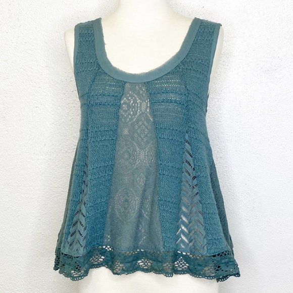 Anthropologie Carrigan Crochet Knit Tank - Picture 2 of 10